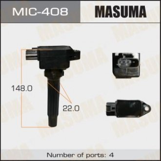 Катушка зажигания Mazda CX-5, CX-9, 3, 6 1.5, 2.0, 2.5 (12-) (MIC-408) Mazda CX-5 MASUMA mic408