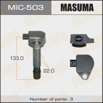 Катушка зажигания Honda Accord 2.0, Civic 1.6, 1.8 (-12) (MIC-503) Honda Civic, CR-V, FR-V, Accord MASUMA mic503