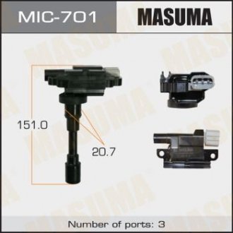 Катушка зажигания Suzuki Swift, SX4 1.5, 1.6 (-16) (MIC-701) Suzuki SX4, Liana, Swift, Grand Vitara, Jimny MASUMA mic701