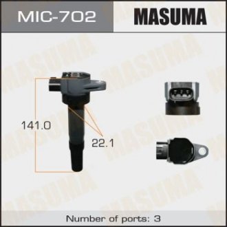 Катушка зажигания Suzuki SX4, Vitara 1.6 (14-) (MIC-702) Suzuki Swift, Grand Vitara MASUMA mic702