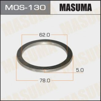 Кольцо глушителя (62x78x5) (MOS-130) Toyota Celica, Land Cruiser MASUMA mos130