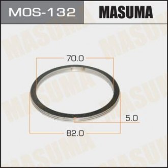 Купить Кольцо глушителя (70x82x5) (MOS-132) Toyota Celica, Land Cruiser, Mazda CX-7 MASUMA mos132 (фото1) подбор по VIN коду, цена 47 грн.