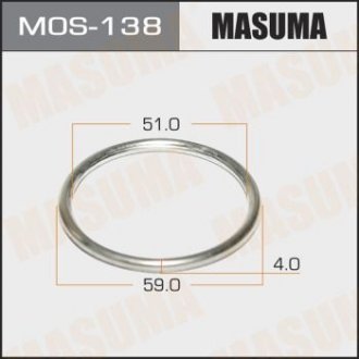 Кільце глушника Opel Corsa, Vectra, Astra, Honda Civic, Accord, Nissan Primera, Opel Kadett, Nissan Qashqai, Note, Almera, X-Trail MASUMA mos138