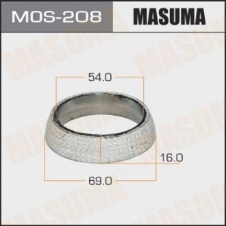 Кольцо глушителя графитовое (54X69X16) (MOS-208) Toyota Corolla MASUMA mos208