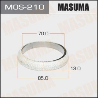 Кольцо глушителя графитовое Nissan (70x85x13 (MOS-210) Nissan Qashqai, X-Trail, Tiida, Juke MASUMA mos210