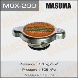 Крышка радиатора Mitsubishi/ Subaru/ Toyota 1.1 bar (MOX-200) MASUMA mox200
