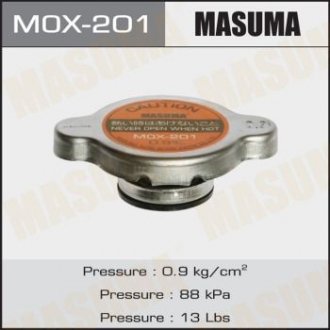 Крышка радиатора Honda/ Mazda/ Mitsubishi/ Nissan/ Subaru/ Suzuki/ Toyota 0.9 bar (MOX-201) MASUMA mox201