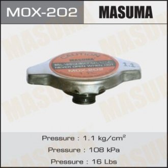 Крышка радиатора Honda/ Lexus/ Mazda/ Mitsubishi/ Subaru/ Suzuki/ Toyota 1.1 bar (MOX-202) MASUMA mox202