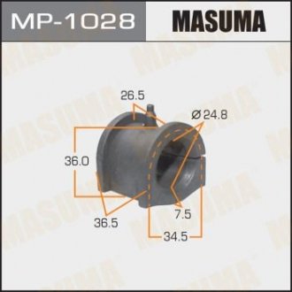 Втулка стабілізатора переднього Mitsubishi Lancer (00-09) (Кратно 2 шт) MASUMA mp1028