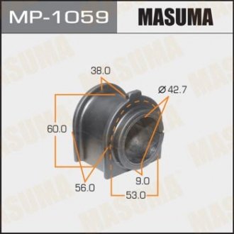 Втулка стабилизатора переднего (Кратно 2) Toyota Land Cruiser (07-) (MP-1059) Toyota Land Cruiser MASUMA mp1059