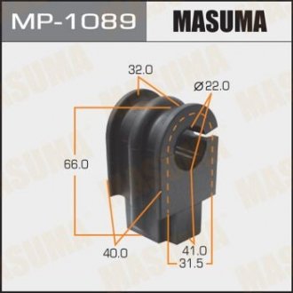 Купити Втулка стабілізатора переднього Nissan Tida (07-) (Кратно 2 шт) Nissan Tiida MASUMA mp1089 (фото1) підбір по VIN коду, ціна 213 грн.