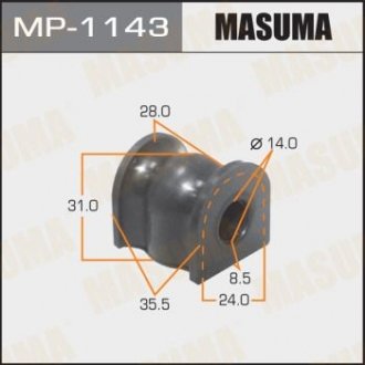 Купити Втулка стабілізатора заднього Honda Accord (02-08) (Кратно 2 шт) Honda Accord MASUMA mp1143 (фото1) підбір по VIN коду, ціна 86 грн.