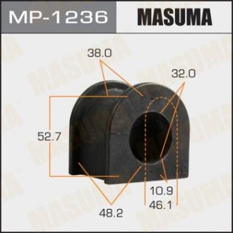 Купити Втулка стабілізатора переднього Toyota Hilux (15-) (Кратно 2 шт) MASUMA mp1236 (фото1) підбір по VIN коду, ціна 214 грн.