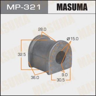 Втулка стабилизатора заднего (Кратно 2) Toyota Corolla (-00) (MP-321) Toyota Corolla MASUMA mp321