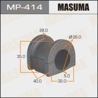Втулка стабилизатора переднего (Кратно 2) Honda CR-V (01-) (MP-414) Honda Civic, CR-V MASUMA mp414