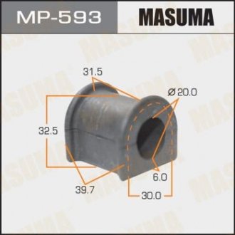 Втулка стабилизатора переднего (Кратно 2) Toyota (MP-593) Toyota Land Cruiser, Rav-4 MASUMA mp593
