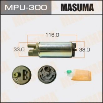 Бензонасос электрический (+сеточка) Mitsubishi (MPU-300) MASUMA mpu300