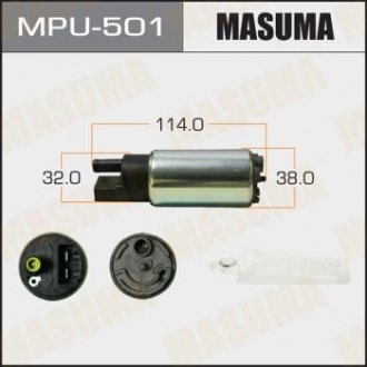 Бензонасос электрический (+сеточка) Honda/ Mazda/ Mitsubishi/ Suzuki (MPU-501) Mitsubishi Outlander MASUMA mpu501