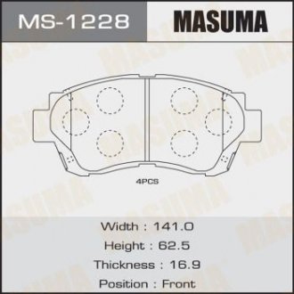 Колодки тормозные AN-322K, NP1006, P83027 передн LEXUS SC Lexus GS, IS MASUMA ms1228