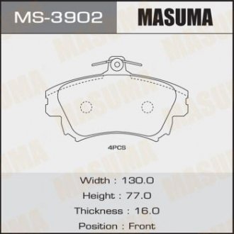 Колодки тормозные (MS-3902) MASUMA ms3902