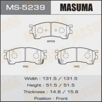 Колодка гальмівна передня MASUMA ms5239