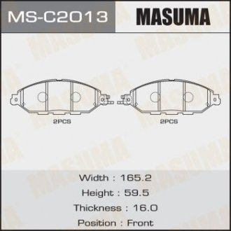 Колодка гальмівна передня Infinity QX60/ Nissan Murano, Pathfinder (13-) Nissan Murano, Pathfinder MASUMA msc2013