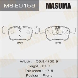 Колодки дисковые BMW 1-SERIES (F21), 3-SERIES (F34) front (16) MASUMA mse0159