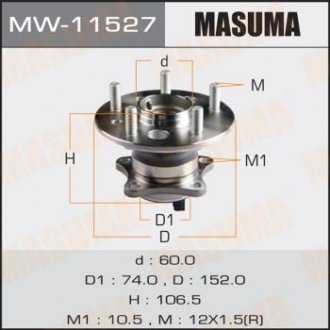 Ступица колеса (MW-11527) Toyota Camry, Lexus ES, Toyota Avalon MASUMA mw11527