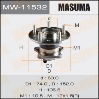 Ступица колеса (MW-11532) Toyota Camry MASUMA mw11532