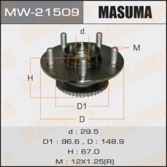 Ступиця колеса заднього у зборі з підшипником Nissan Primera (02-07) MASUMA mw21509