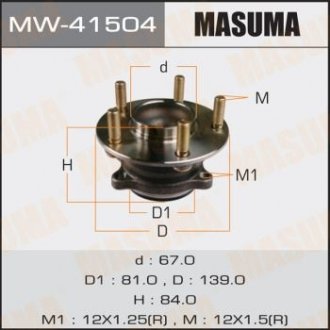 Купить Ступица колеса заднего в сборе с подшипником Mazda 3 (13-16) (с ABS) (MW-41504) Mazda 3 MASUMA mw41504 (фото1) подбор по VIN коду, цена 3172 грн.