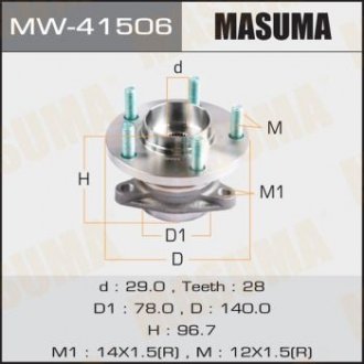 Ступиця колеса задн MAZDA CX-9 / TB89# MASUMA mw41506
