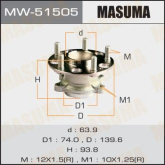 Купить Ступица колеса задн ACCORD / SL9 Honda Accord MASUMA mw51505 (фото1) подбор по VIN коду, цена 3181 грн.