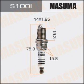 Свеча зажигания Mazda 2, 3 MASUMA s100I