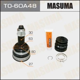 ШРУС наружный Toyota Camry (11-17) (нар:30/вн:27) (TO-60A48) Toyota Avensis MASUMA to60a48