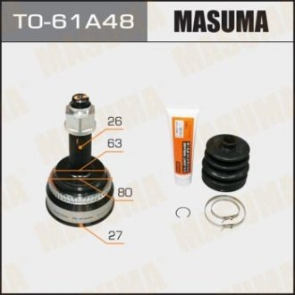 ШРУС наружный Toyota Camry (01-06) (нар:26/вн:27) (TO-61A48) Toyota Previa, Rav-4, Camry MASUMA to61a48