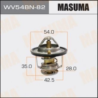 Купити Термостат WV54BN-82 NISSAN X-TRAIL Nissan Primera, X-Trail, Teana MASUMA wv54bn82 (фото1) підбір по VIN коду, ціна 520 грн.