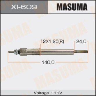 Свеча накаливания PI- 49 4JA1, 41B1(110100) MASUMA xi609