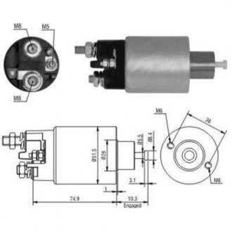 Купити MEATDORIA OPEL Втягуюче реле стартера MOVANO A 2.8 DTI (JD) 98-01, RENAULT MASTER II 2.8 dTI 98-01 Renault Master, Opel Movano MEAT&DORIA 46099 (фото1) підбір по VIN коду, ціна 1148 грн.