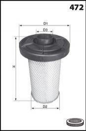 Фильтр воздуха (аналогWA6036/LX576) MECAFILTER el2213