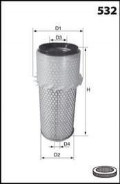 Фільтр повітряний (аналогWA6550/LX730) MECAFILTER el3876