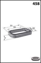 Фільтр повітря (аналогWA6013/LX558) Mercedes W124, S124 MECAFILTER el9007