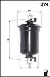 Фильтр топлива (аналогWF8116/KL129) MECAFILTER ele6003