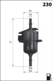 Фильтр топлива (аналогWF8152/KL238) MECAFILTER ele6021