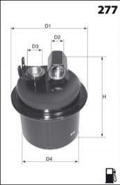 Фильтр топлива (аналогWF8075/) MECAFILTER ele6023