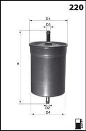 Фильтр топлива (аналогWF8033/) MECAFILTER ele6065