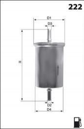 Фильтр топлива (аналог/KL84/2) MECAFILTER ele6111