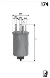 Фильтр топлива (аналогWF8399/KL506) MECAFILTER elg5331