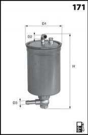 Фільтр палива (аналогWF8368/KL599) MECAFILTER elg5338