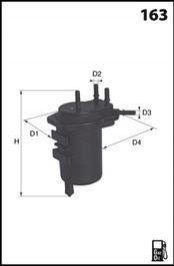 Фільтр палива (аналогWF8357/KL633D) Renault Kangoo, Nissan Note, Renault Clio, Nissan Micra, Suzuki Jimny, Nissan Juke MECAFILTER elg5341